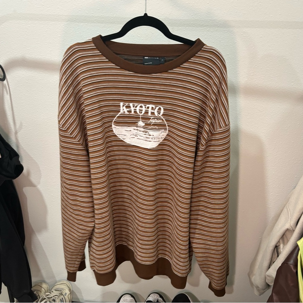 asos like new brown crewneck
